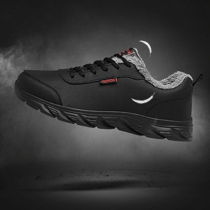Zapatillas de invierno cálidas Loom & Soul™ para hombre – Impermeables, antideslizantes, zapatos cómodos con forro de felpa