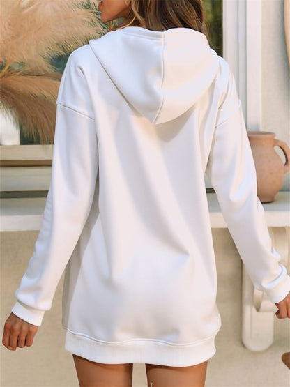Vestido con capucha extragrande “MILANO” para mujer - Suéter largo y cálido