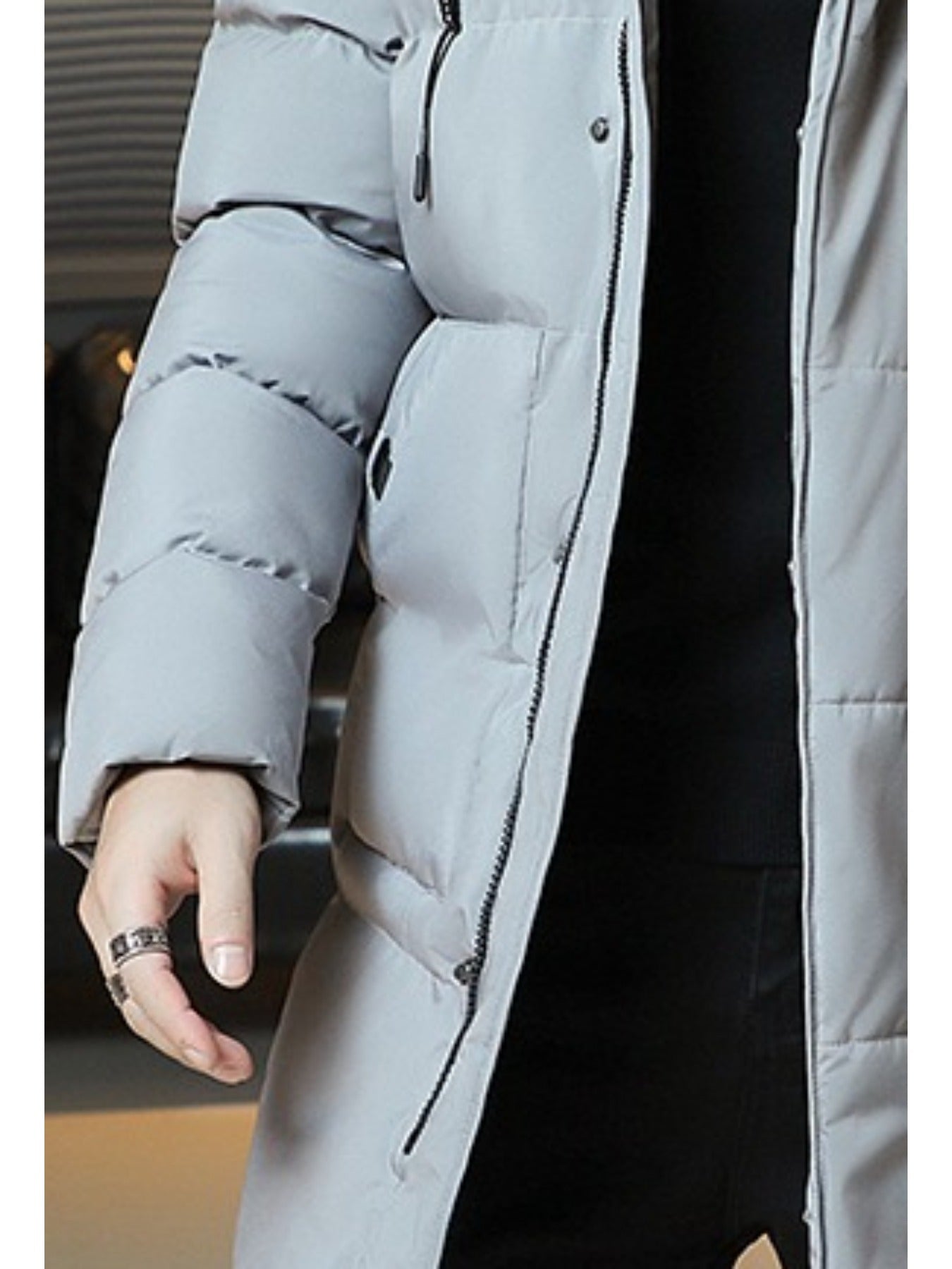 Chaqueta acolchada con capucha para hombre – Abrigo grueso y cálido para exteriores