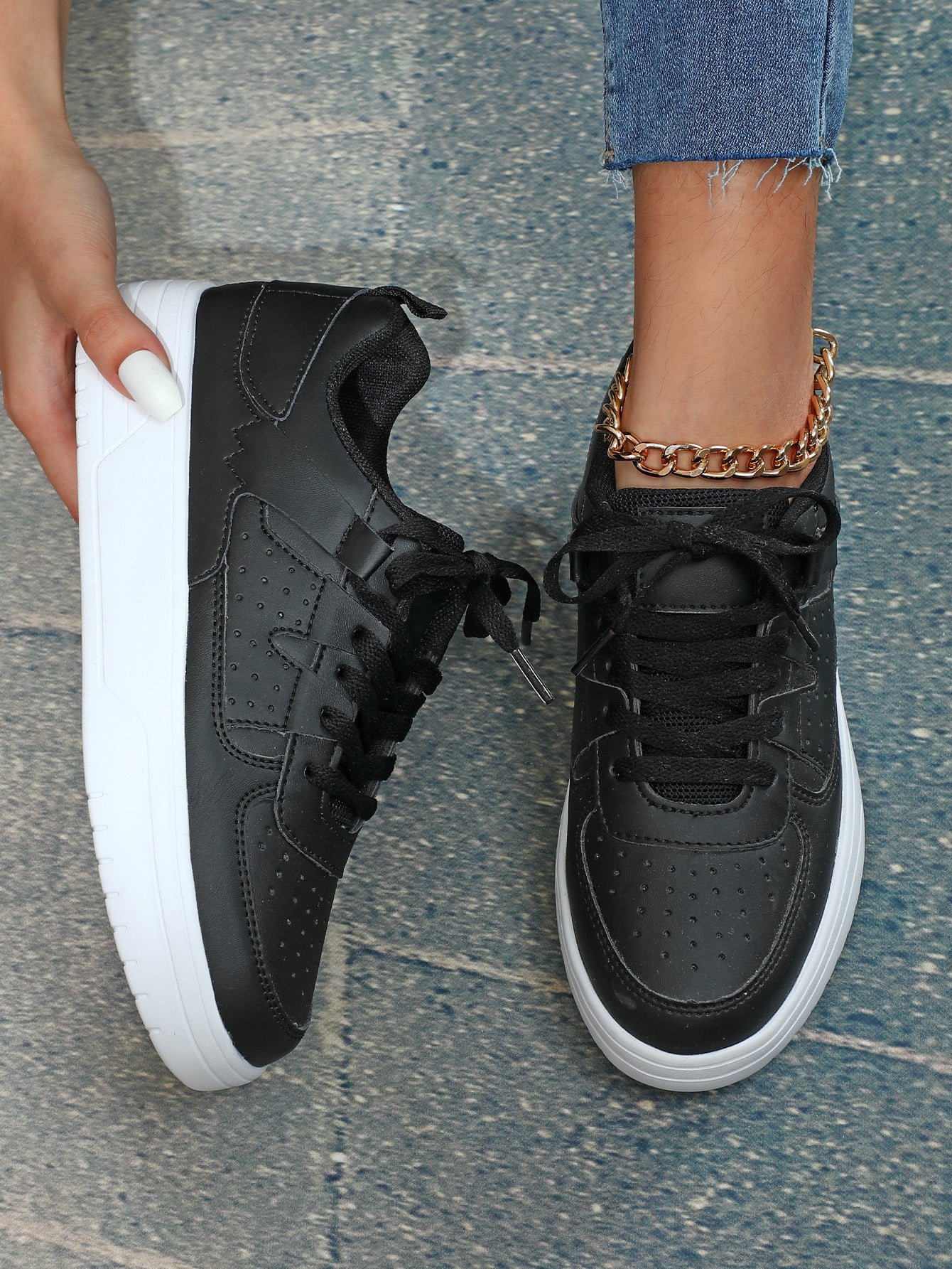 Zapatillas deportivas unisex con plataforma Loom & Soul – Calzado deportivo casual antideslizante estilo europeo y americano con suela suave de EVA