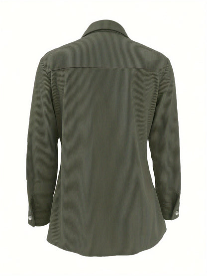 Women’s Mustard Corduroy Jacket – Elegant Button-Up with Pockets