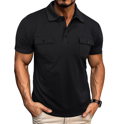 Polo de verano para hombre Loom & Soul™ – Camiseta de manga corta con cuello y bolsillo en el pecho