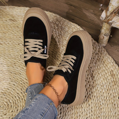 Zapatillas Bajas Minimalistas con Cordones para Mujer – Calzado Casual Versátil