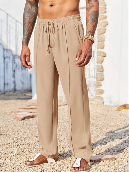 Pantalones casuales de pana para hombre – Corte recto ajustado, antiarrugas