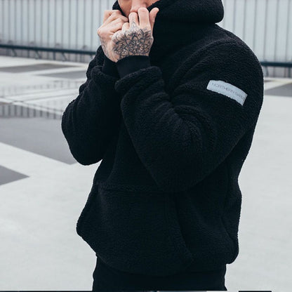 Sudadera con capucha de felpa Loom & Soul™ para hombre – Suéter de manga larga de algodón suave con bolsillo canguro