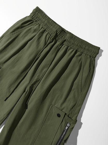 Pantalones cargo de mujer con cordón ajustable – Corte casual urbano con múltiples bolsillos