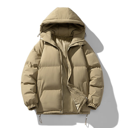 Abrigo con capucha de invierno Loom & Soul™ para hombre – Chaqueta acolchada de algodón grueso con cremallera para calidez y estilo diario