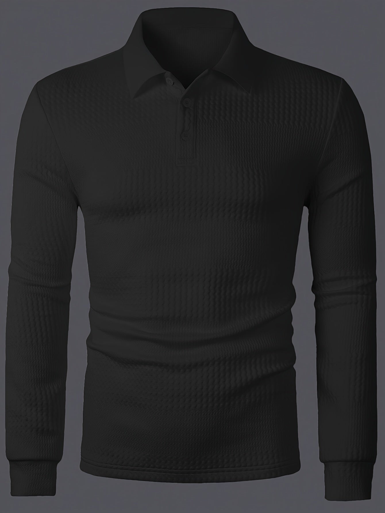 Polo Homme d'Été à Revers Jacquard – Coupe Slim Manches Courtes