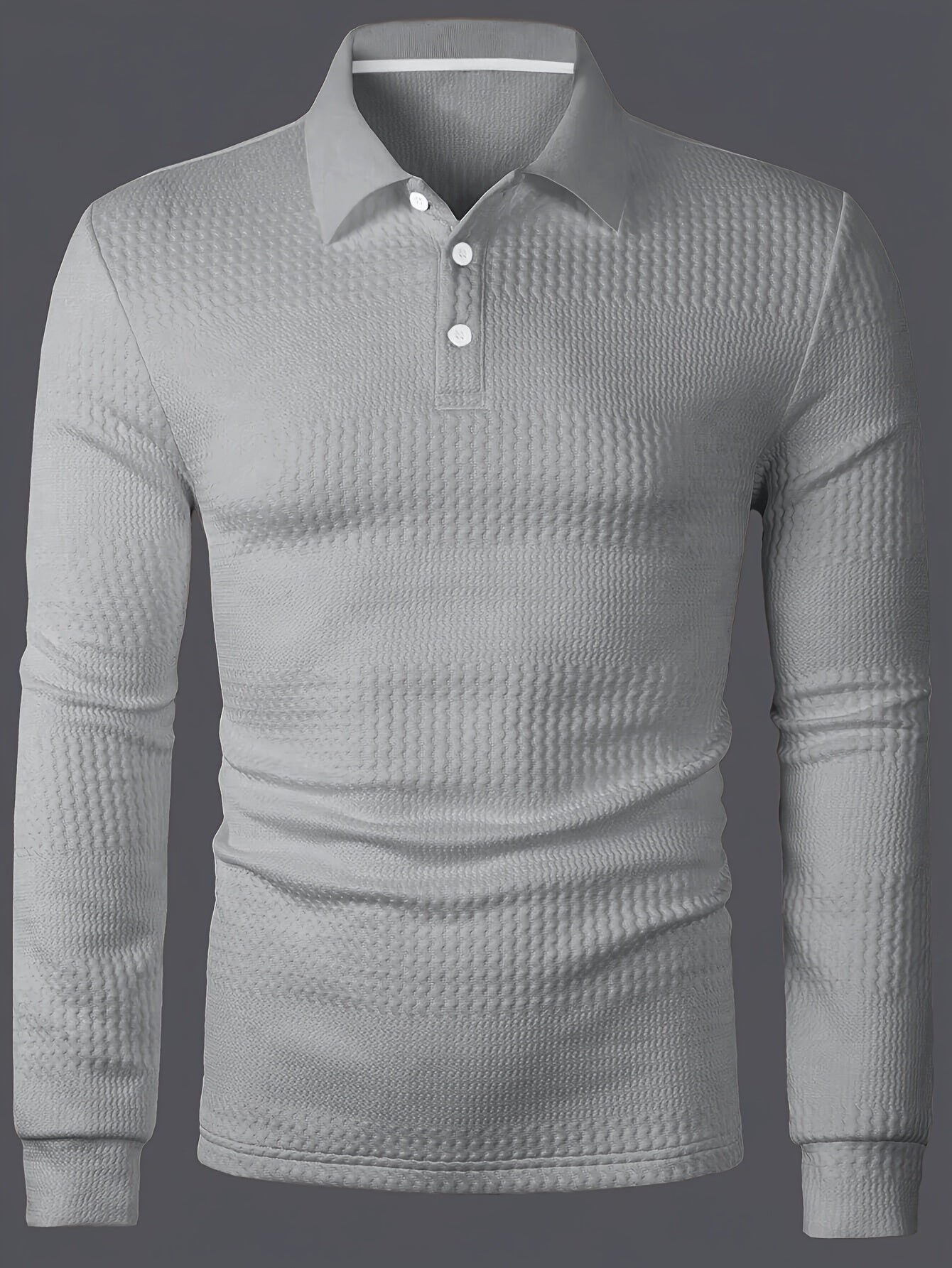 Polo Homme d'Été à Revers Jacquard – Coupe Slim Manches Courtes