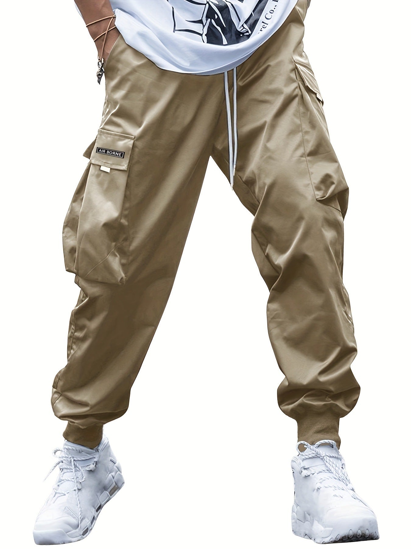 Pantalones Cargo para Hombre Loom & Soul™ – Pantalones con Cordón, Múltiples Bolsillos, Estilo Hip-Hop Urbano
