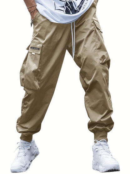Pantalones Cargo para Hombre Loom & Soul™ – Pantalones con Cordón, Múltiples Bolsillos, Estilo Hip-Hop Urbano