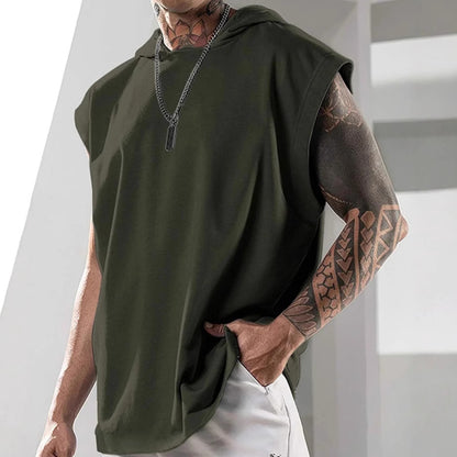 Men’s Sleeveless Hoodie Vest – Performance Gym & Summer Fit