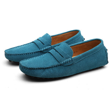Zapatos Casuales de Piel para Hombre Loom & Soul – Parte Superior de Piel Genuina de Vacuno, Forro de Piel de Cerdo, Suela de Goma Antideslizante, Puntera Redonda, Comodidad sin Cordones