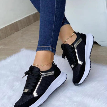 Zapatillas deportivas con cordones Loom & Soul™ para mujer – Calzado informal de malla transpirable para uso diario con comodidad y estilo
