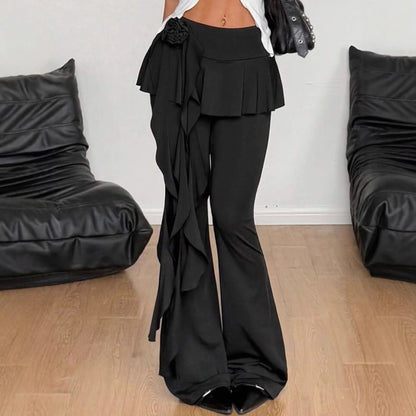 Women’s Black Bootcut Pants – High Waist Slimming Fit