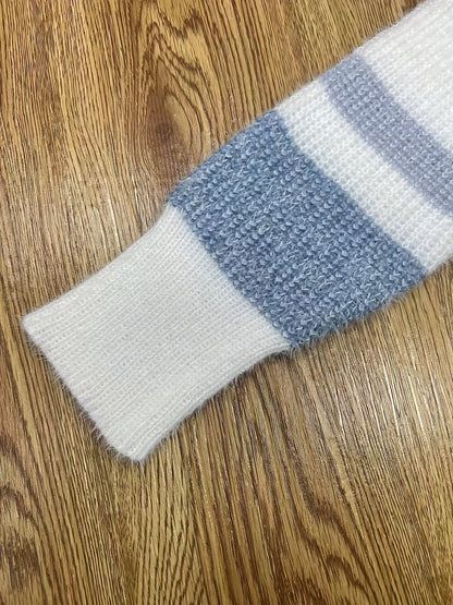 Suéter de felpa con bloques de color para mujer – Sudadera de vellón suave para otoño/invierno
