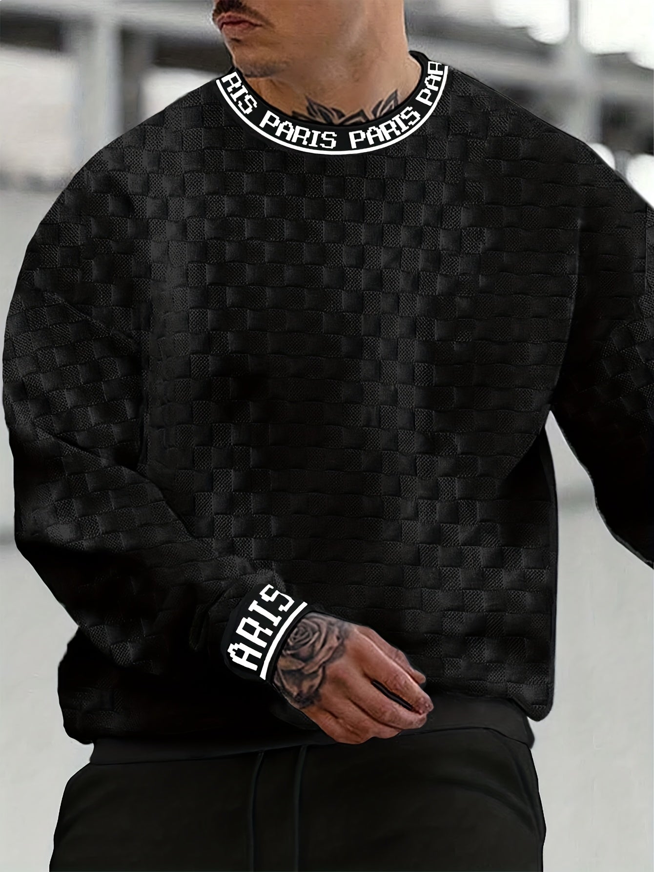 Sudadera Jacquard de Rendimiento para Hombre – Jersey Deportivo Casual