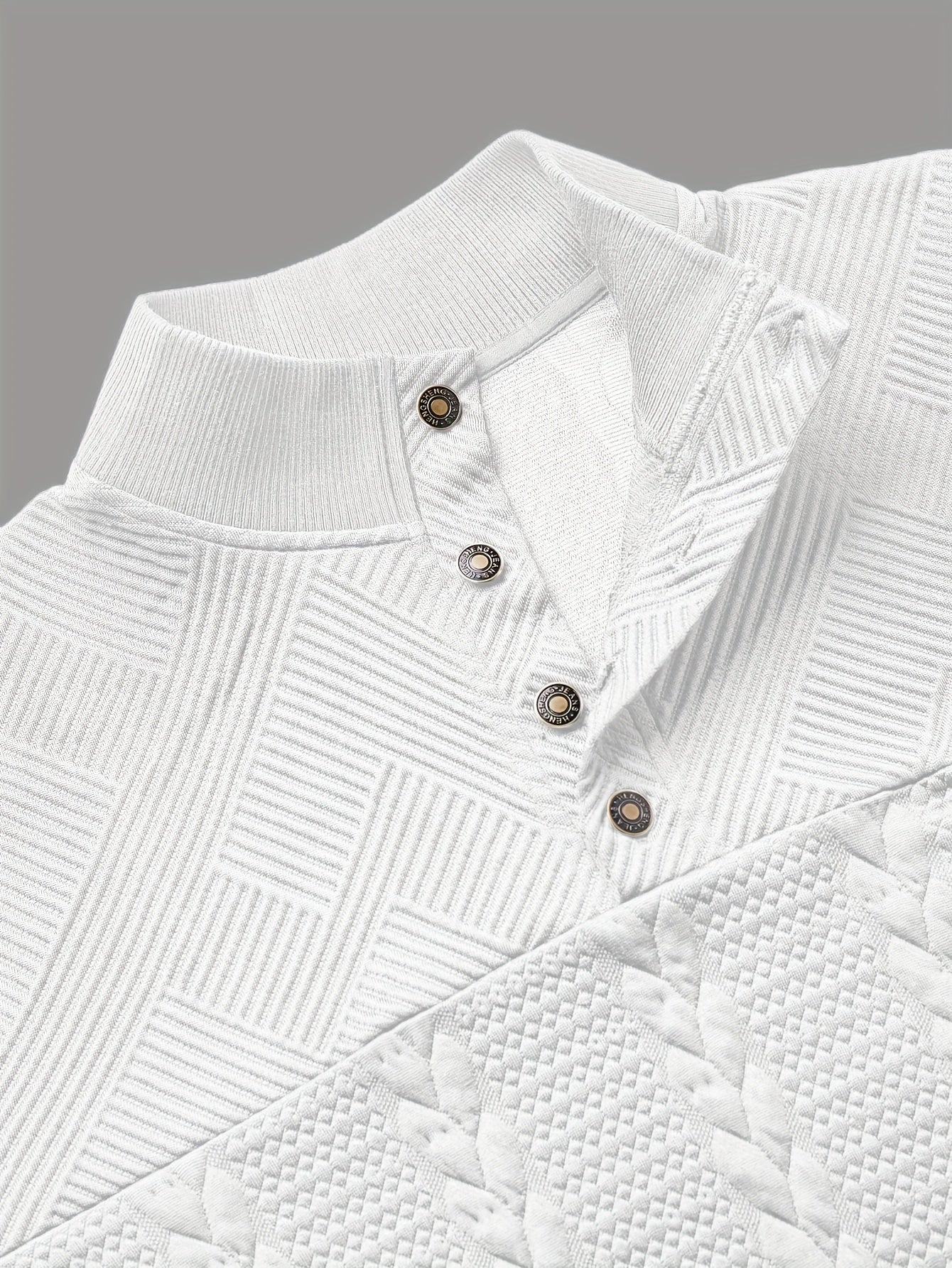Chemise Henley décontractée pour homme – Haut boutonné à manches longues en tissu extensible doux