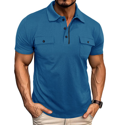 Polo de verano para hombre Loom & Soul™ – Camiseta de manga corta con cuello y bolsillo en el pecho