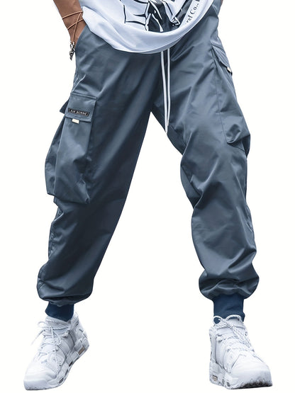 Pantalones Cargo para Hombre Loom & Soul™ – Pantalones con Cordón, Múltiples Bolsillos, Estilo Hip-Hop Urbano