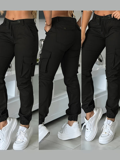 Pantalones cargo de mujer de cintura alta – Pantalones de trabajo elegantes para todas las estaciones