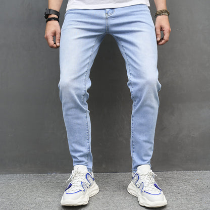 Loom & Soul™ Skinny Stretch Jeans – Men’s Mid-Waist Slim Tapered Denim Pants