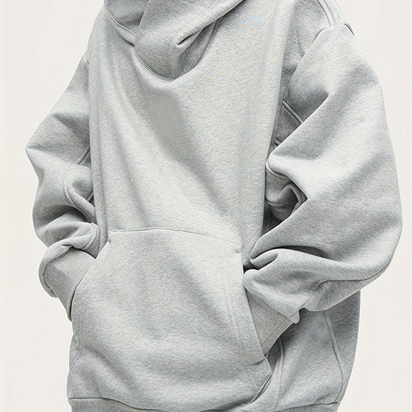 Sweat à capuche ample en peluche pour homme – Pull style ninja streetwear