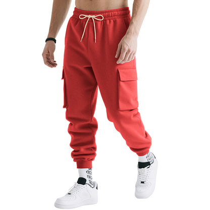 Pantalones de trabajo con múltiples bolsillos para hombre – Pantalones deportivos casuales de corte holgado