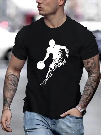 Camiseta retro de algodón para hombre – Manga corta informal de trabajo