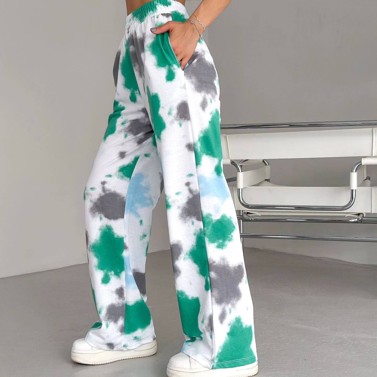 Pantalones rectos informales de algodón para mujer Loom & Soul – Pantalones holgados de algodón con micro elasticidad y ajuste relajado