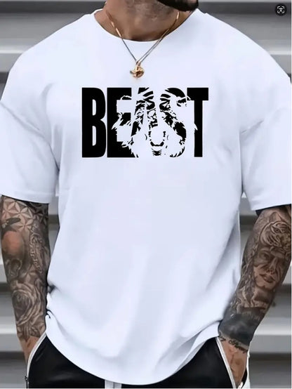 Camiseta retro de algodón para hombre – Manga corta informal de trabajo