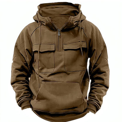 Sudadera con capucha y cremallera para hombre Loom & Soul™ - Sudadera gruesa de forro polar con capucha con cordón y bolsillos