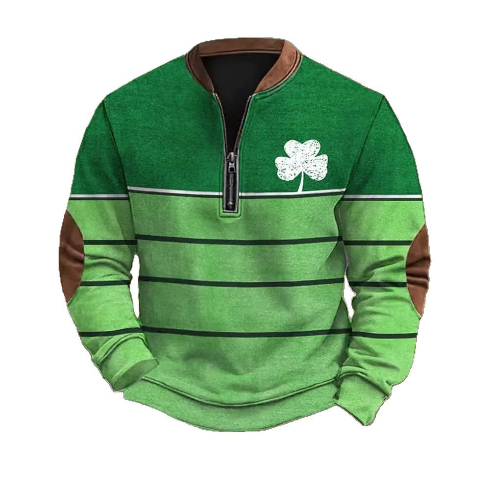 Sudadera con cremallera y estampado digital 3D para hombre - Estilo primavera y otoño