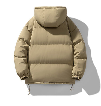 Abrigo con capucha de invierno Loom & Soul™ para hombre – Chaqueta acolchada de algodón grueso con cremallera para calidez y estilo diario