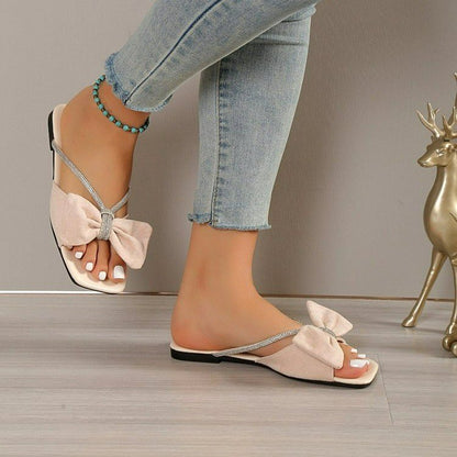 Women’s Bow-Knot Slides – Casual Outdoor Comfort Slippers