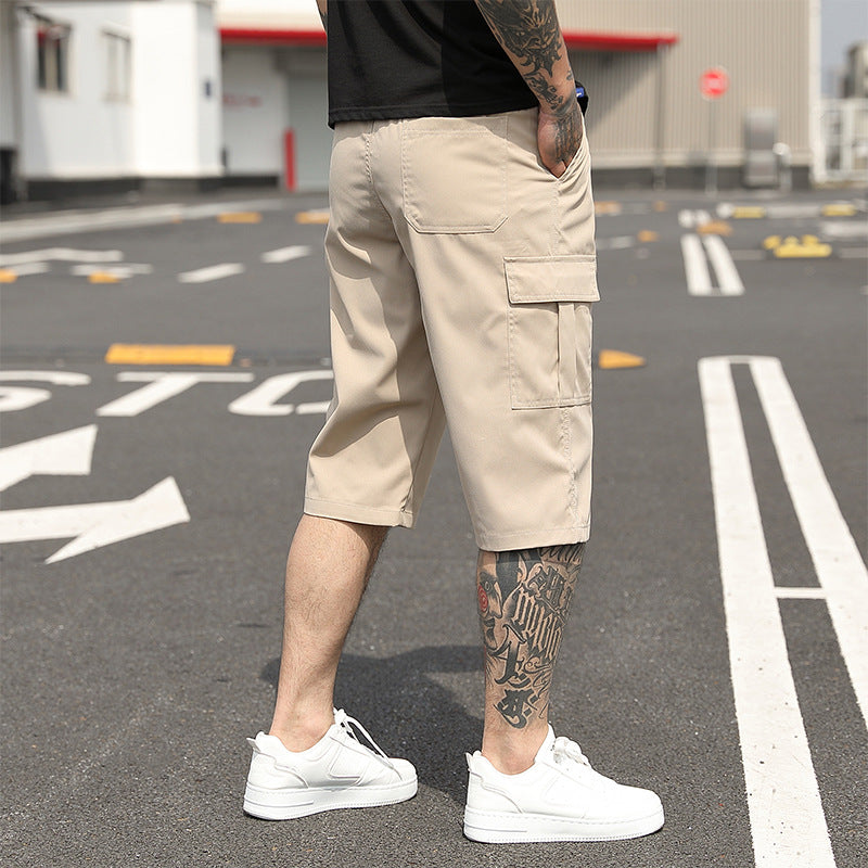Men’s Minimal Cropped Trousers – Lightweight Summer Fit