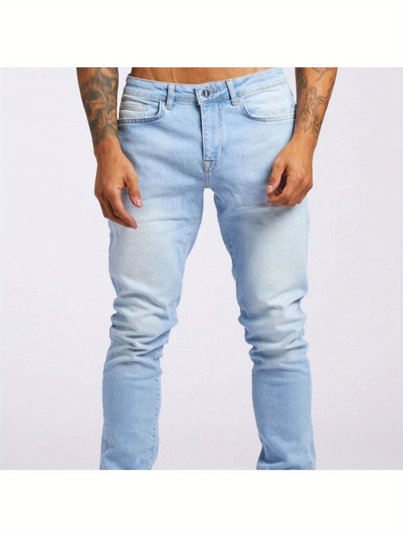 Vaqueros elásticos ajustados grises para hombre – Vaqueros transpirables y modernos para todas las estaciones