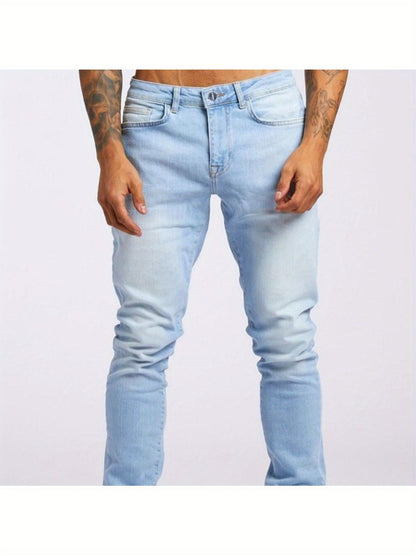 Vaqueros elásticos ajustados grises para hombre – Vaqueros transpirables y modernos para todas las estaciones