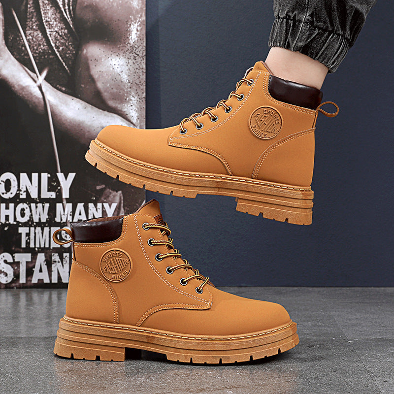 Botas Martin para hombre Loom & Soul™ – Botines de invierno gruesos impermeables con suela de goma antideslizante