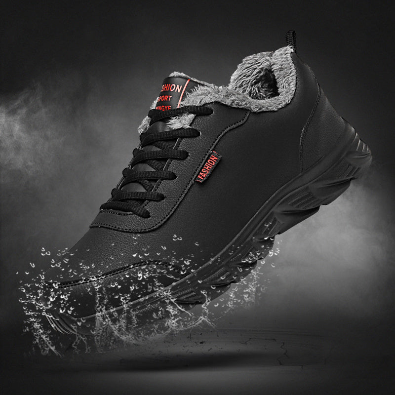 Zapatillas de invierno cálidas Loom & Soul™ para hombre – Impermeables, antideslizantes, zapatos cómodos con forro de felpa
