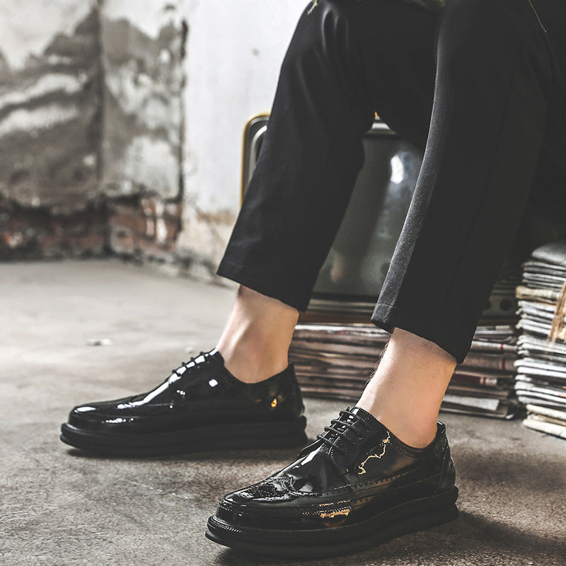 Zapatos de vestir casuales para hombre Loom & Soul™ - Zapatos de vestir británicos estilo coreano en cuero de microfibra de primera calidad