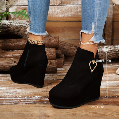 Women’s Chunky Platform Ankle Boots – Bold Zipper Fashion Boots