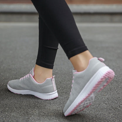 Zapatillas deportivas de malla para mujer Loom & Soul™ – Zapatillas de running ligeras y transpirables con tacón de cuña cómodo