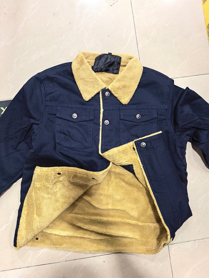 Chaqueta de trabajo para hombre con forro polar - Abrigo con cuello de borreguillo