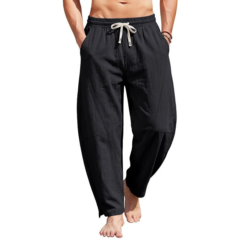 Men’s Linen Harem Pants – Relaxed Summer Streetwear Fit