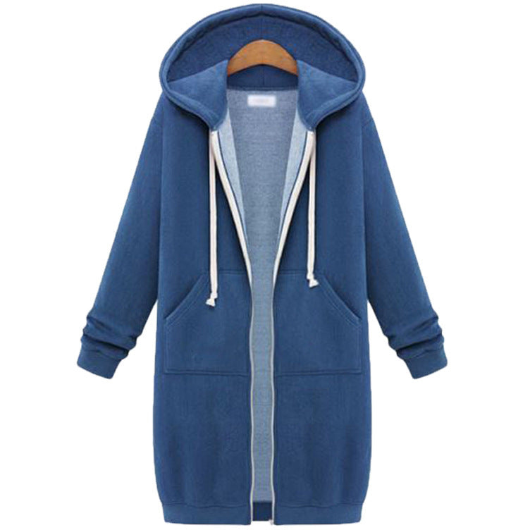Chaqueta polar con capucha para mujer Loom & Soul – Abrigo largo con cremallera y forro suave, ropa de abrigo casual y cálida