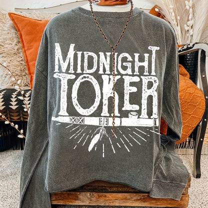 Teal Graphic Sunburst Sweatshirt – Women’s Casual Crew Neck Pullover