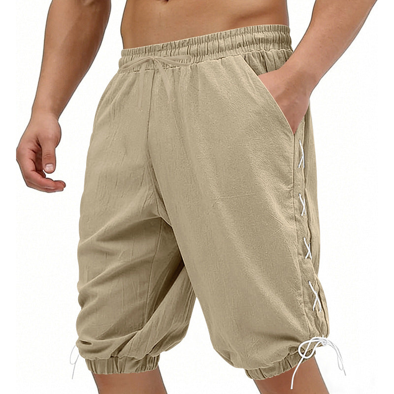 Men’s Linen Drawstring Shorts – Relaxed Streetwear Summer Fit