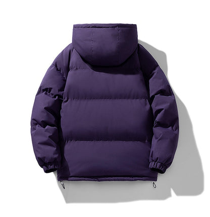 Abrigo con capucha de invierno Loom & Soul™ para hombre – Chaqueta acolchada de algodón grueso con cremallera para calidez y estilo diario