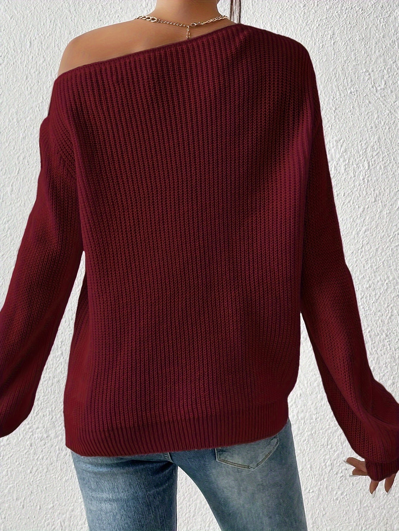 Suéter asimétrico para mujer: jersey elegante para primavera/otoño